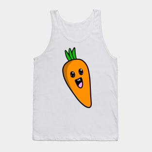 Cute Orange Carrot Healthy Vegetarian Vegan Food Option Tank Top